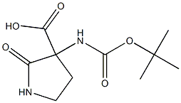 3-Bocamino-2-oxo-pyrrolidine-3-carboxylic acid Structure