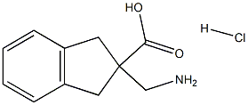 2-Aminomethyl-indan-2-carboxylic acid hydrochloride Structure