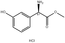 R-3-hydroxyphenylglycine methyl ester hydrochloride 구조식 이미지