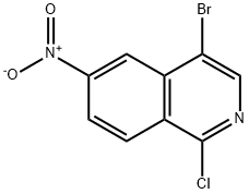 Isoquinoline, 4-bromo-1-chloro-6-nitro- Structure