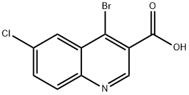 4-Bromo-6-chloro-quinoline-3-carboxylic acid 구조식 이미지