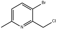 Pyridine, 3-bromo-2-(chloromethyl)-6-methyl- Structure