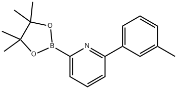 2-(4,4,5,5-tetramethyl-1,3,2-dioxaborolan-2-yl)-6-(m-tolyl)pyridine Structure