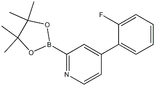 4-(2-fluorophenyl)-2-(4,4,5,5-tetramethyl-1,3,2-dioxaborolan-2-yl)pyridine Structure