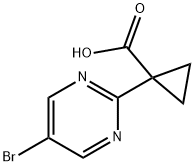 1-(5-BROMOPYRIMIDIN-2-YL)CYCLOPROPANECARBOXYLIC ACID Structure