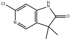 6-chloro-3,3-dimethyl-1H-pyrrolo[3,2-c]pyridin-2(3H)-one Structure