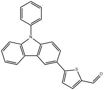 5-(9-phenyl-9H-carbazol-3-yl)thiophene-2-carbaldehyde 구조식 이미지