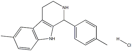 6-methyl-1-(4-methylphenyl)-2,3,4,9-tetrahydro-1H-pyrido[3,4-b]indole:hydrochloride Structure