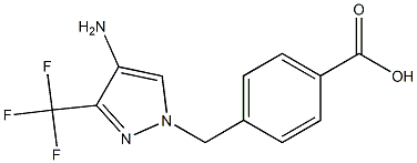 4-{[4-amino-3-(trifluoromethyl)-1H-pyrazol-1-yl]methyl}benzoic acid Structure