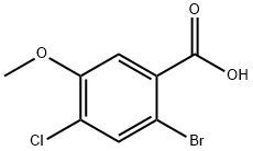 2-Bromo-4-chloro-5-methoxy-benzoic acid 구조식 이미지