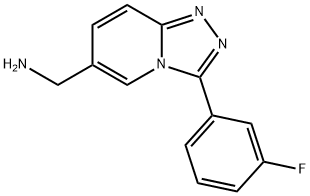 [3-(3-Fluorophenyl)-[1,2,4]triazolo[4,3-a]pyridin-6-yl]methanamine 구조식 이미지