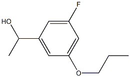 1-(3-fluoro-5-propoxyphenyl)ethanol Structure