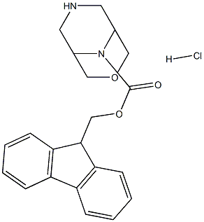 (9H-fluoren-9-yl)methyl 3-oxa-7,9-diazabicyclo[3.3.1]nonane-9-carboxylate hydrochloride Structure