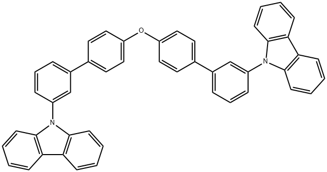 9,9'-(Oxybis([1,1'-biphenyl]-4',3-diyl))bis(9H -carbazole) Structure