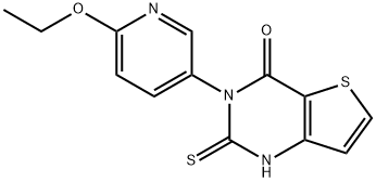 Thieno[3,2-d]pyrimidin-4(1H)-one, 3-(6-ethoxy-3-pyridinyl)-2,3-dihydro-2-thioxo- Structure