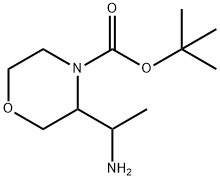 TERT-BUTYL 3-(1-AMINOETHYL)MORPHOLINE-4-CARBOXYLATE Structure