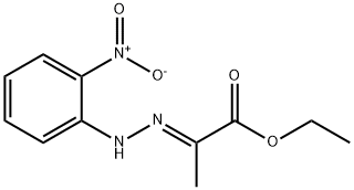 (E)-ETHYL 2-(2-(2-NITROPHENYL)HYDRAZONO)PROPANOATE 구조식 이미지