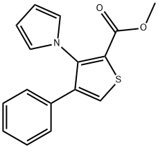 4-Phenyl-3-pyrrol-1-yl-thiophene-2-carboxylic acid methyl ester Structure