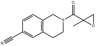 2-(2-methyloxirane-2-carbonyl)-1,2,3,4-tetrahydroisoquinoline-6-carbonitrile Structure