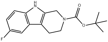 tert-butyl 6-fluoro-3,4-dihydro-1H-pyrido[3,4-b]indole-2(9H)-carboxylate Structure