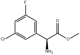 METHYL(2S)-2-AMINO-2-(3-CHLORO-5-FLUOROPHENYL)ACETATE Structure