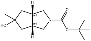 tert-butyl (3aR,6aS)-5-hydroxy-5-methylhexahydrocyclopenta[c]pyrrole-2(1H)-carboxylate 구조식 이미지