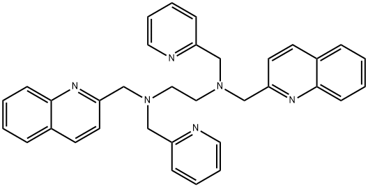 N1,N2-bis(2-pyridinylmethyl)-N1,N2-bis(2-quinolinylmethyl)-1,2-Ethanediamine 구조식 이미지