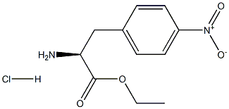 Phenylalanine, 4-nitro-, ethyl ester, monohydrochloride 구조식 이미지
