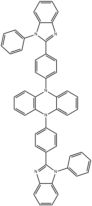 5,10-Bis(4-(1-phenyl-1H -benzo[d]imidazol-2-yl)phenyl)-5,10-dihydrophenazine Structure