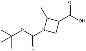 1-[(tert-butoxy)carbonyl]-2-methylazetidine-3-carboxylic acid 구조식 이미지
