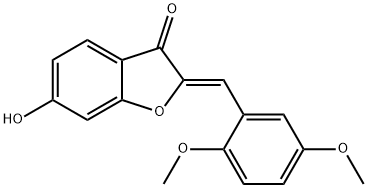 (2Z)-2-(2,5-dimethoxybenzylidene)-6-hydroxy-1-benzofuran-3(2H)-one Structure