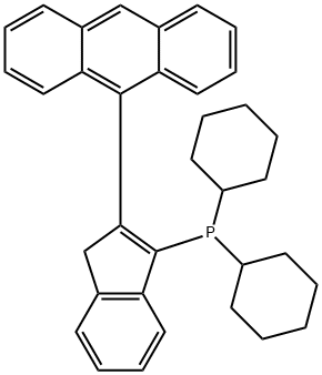 (2-(anthracen-9-yl)-1H-inden-3-yl)dicyclohexylphosphane Structure