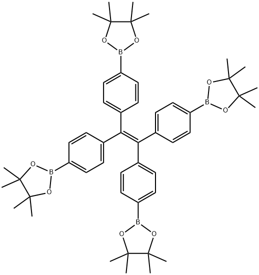 1,1,2,2-tetrakis(4-(4,4,5,5-tetramethyl-1,3,2-dioxaborolan-2-yl)phenyl)ethene Structure