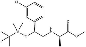 methyl (2R)-2-{[(2R)-2-{[tert-butyl(dimethyl)silyl]oxy}-2-(3-chlorophenyl)ethyl]amino}propanoate Structure