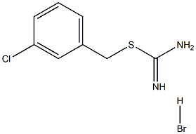 {[(3-chlorophenyl)methyl]sulfanyl}methanimidamide hydrobromide 구조식 이미지