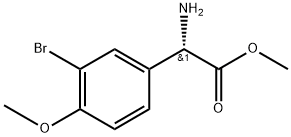 METHYL(2S)-2-AMINO-2-(3-BROMO-4-METHOXYPHENYL)ACETATE 구조식 이미지