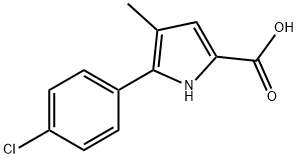 5-(4-chlorophenyl)-4-methyl-1H-pyrrole-2-carboxylic acid Structure
