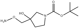 tert-butyl 3-((aminooxy)methyl)-3-hydroxypyrrolidine-1-carboxylate 구조식 이미지