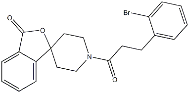 1'-[3-(2-bromophenyl)propanoyl]spiro[2-benzofuran-3,4'-piperidine]-1-one 구조식 이미지