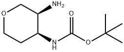 tert-butyl N-[(3S,4S)-3-aminooxan-4-yl]carbamate 구조식 이미지