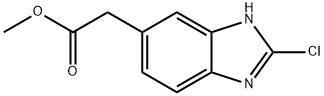 (2-Chloro-1H-benzoimidazol-5-yl)-acetic acid methyl ester Structure