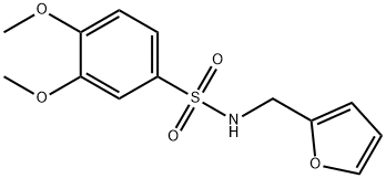 N-(furan-2-ylmethyl)-3,4-dimethoxybenzenesulfonamide 구조식 이미지