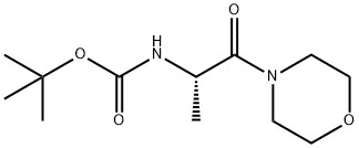 tert-butyl (S)-1-morpholino-1-oxopropan-2-ylcarbamate 구조식 이미지