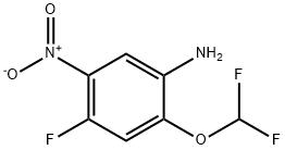 2-(difluoromethoxy)-4-fluoro-5-nitroaniline 구조식 이미지