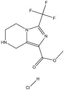 methyl 3-(trifluoromethyl)-5,6,7,8-tetrahydroimidazo[1,5-a]pyrazine-1-carboxylate hydrochloride Structure