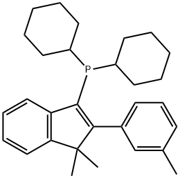 dicyclohexyl[1,1-dimethyl-2-(3-methylphenyl)-1H-inden-3-yl]Phosphine Structure