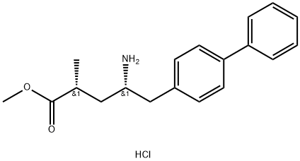 (2R,4S)-methyl 5-([1,1'-biphenyl]-4-yl)-4-amino-2-methylpentanoate hydrochloride Structure