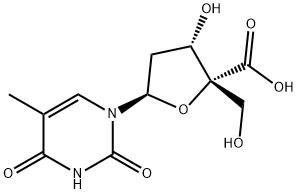 Thymidine-4'-C-carboxylic acid Structure