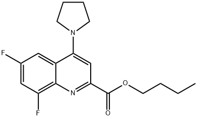 butyl 6,8-difluoro-4-(pyrrolidin-1-yl)quinoline-2-carboxylate Structure