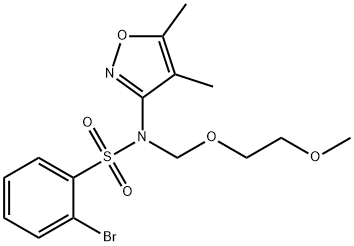 2-bromo-N-(4,5-dimethyl-1,2-oxazol-3-yl)-N-(2-methoxyethoxymethyl)benzenesulfonamide Structure